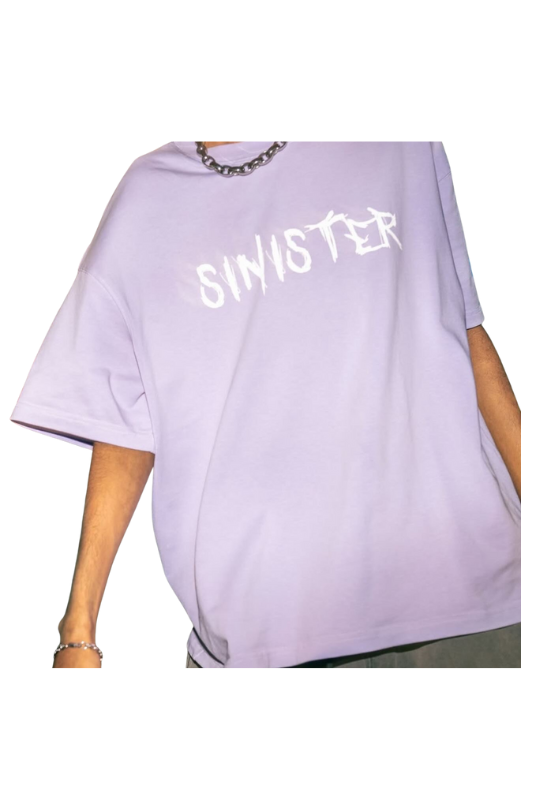 Sin Purple Oversized T Shirt