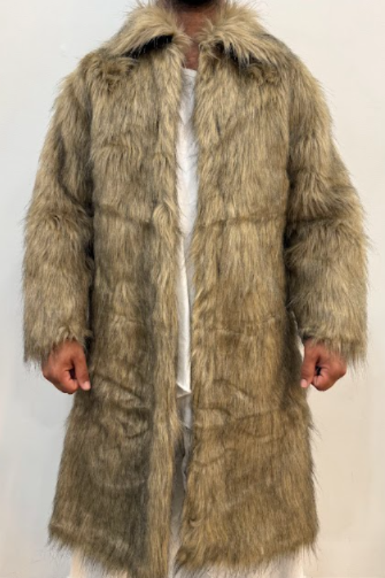 Long And Brown Far Coat