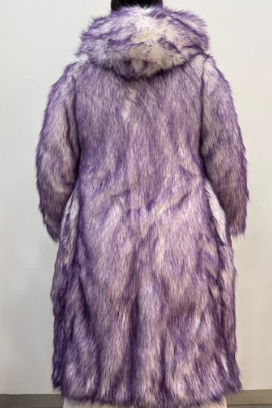 Light Up Purple Faux Fur Coat