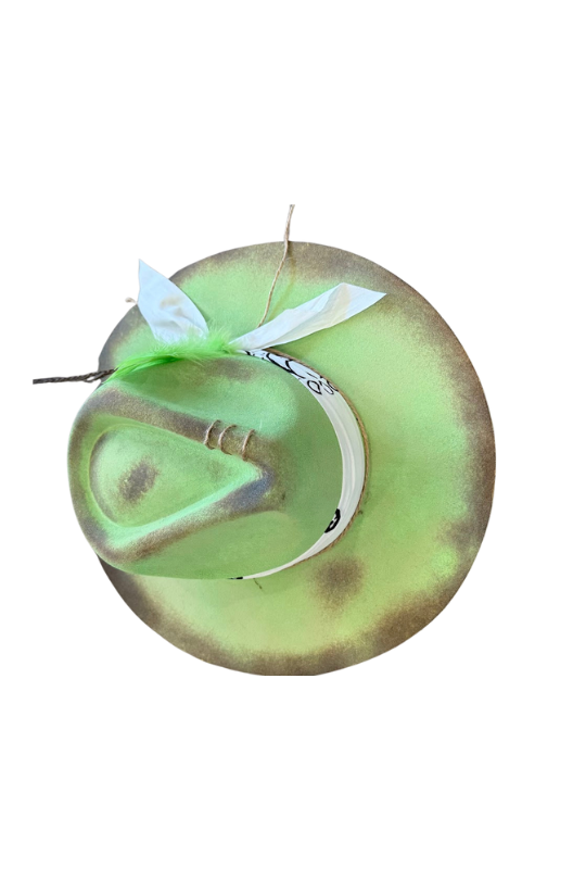 Decortive Light Green With Bandana Fedora Hat