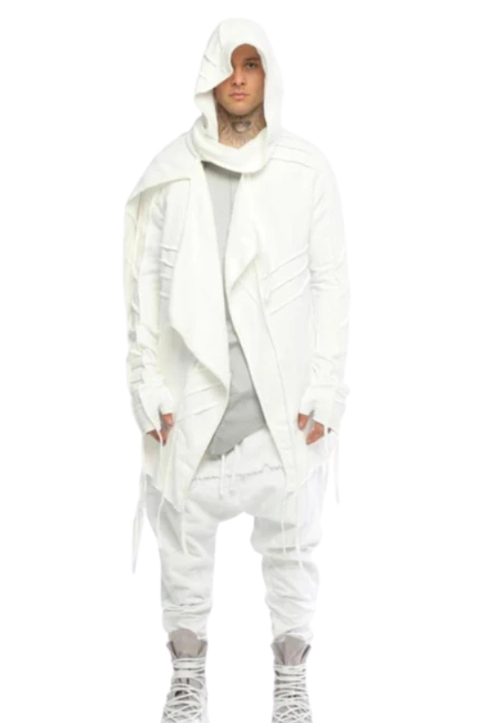 Kimono Long White Cardigan