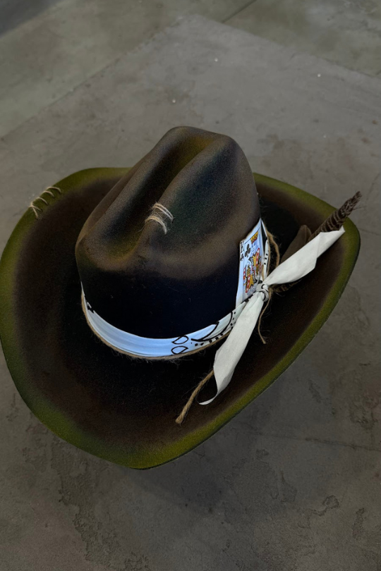 Decortive Black With Bandana Cowboy Hat