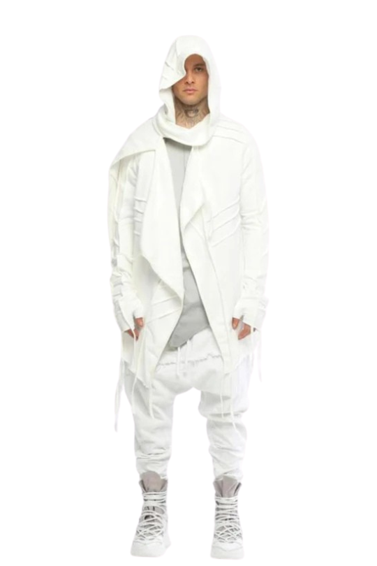 Kimono Long White Cardigan