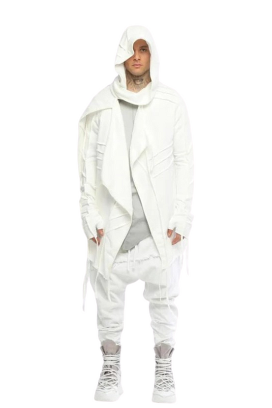 Kimono Long White Cardigan