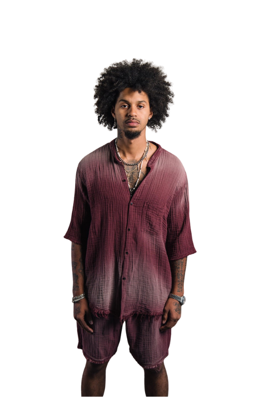Set Me Free Red Gauze Oversized T Shirt