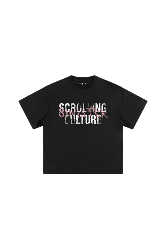 Sin Scrolling Black Oversized T Shirt