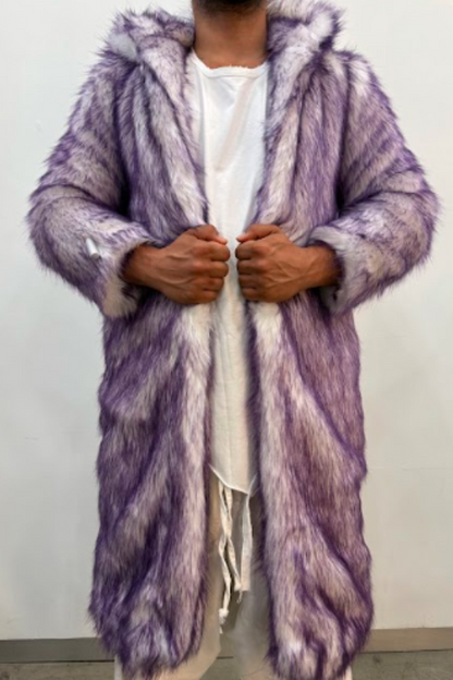 Light Up Purple Faux Fur Coat