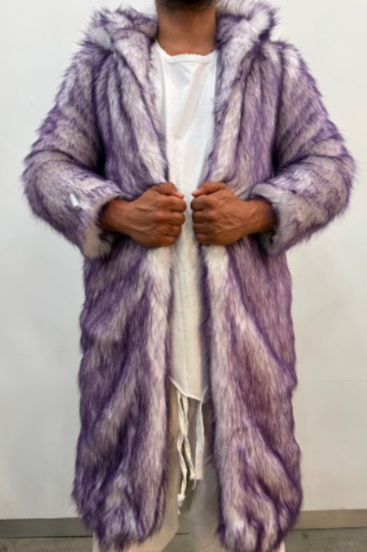 Light Up Purple Faux Fur Coat
