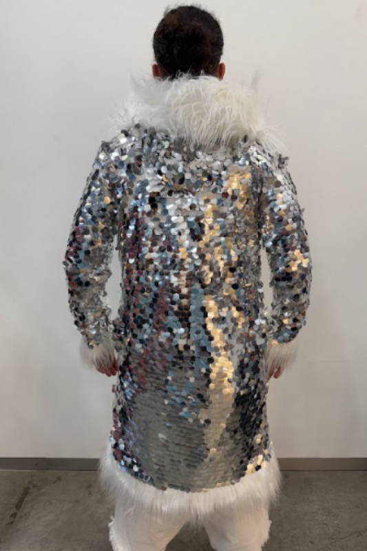 Silver Sequin Coat