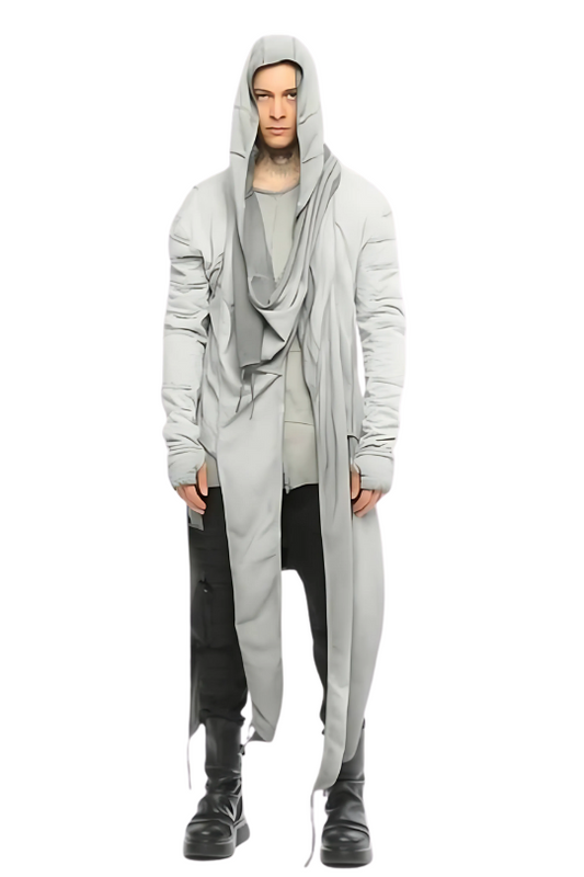 JC Long Face Covered Grey Cardigan