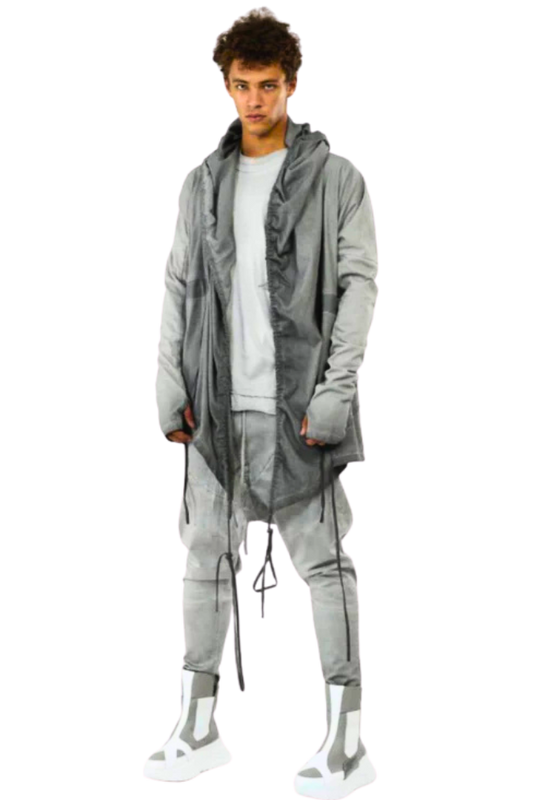 Kimono Long Light Grey Cardigan 2