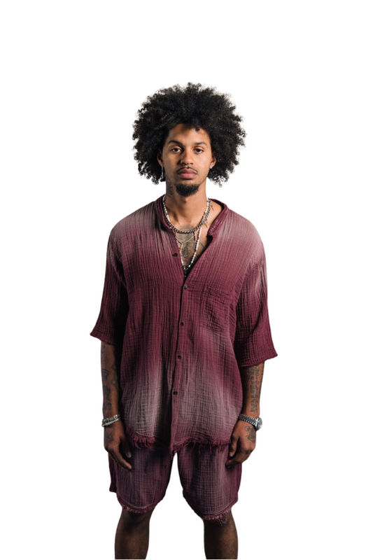 Set Me Free Red Gauze Oversized T Shirt