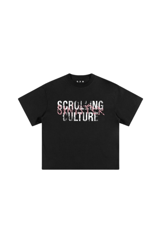 Sin Scrolling Black Oversized T Shirt